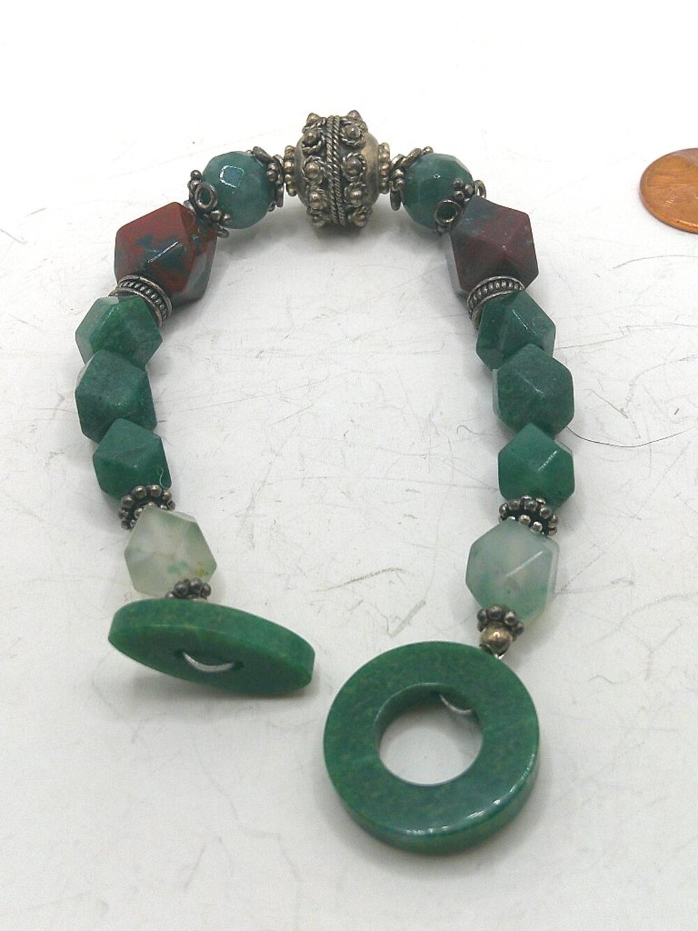 African Jade and Jasper Bracelet